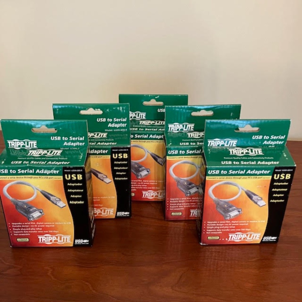 Tripp-Lite USB to Serial Adapter (U209-000-R, 17”) - Lot of 5